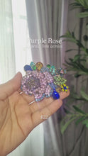 Load and play video in Gallery viewer, Purple Rose Brooch
