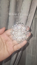 Load and play video in Gallery viewer, White Crystal Brooch
