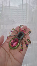 Load and play video in Gallery viewer, Rainbow Spider Brooch
