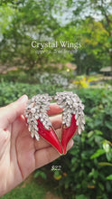Load and play video in Gallery viewer, Crystal Wings Brooch
