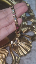 Load and play video in Gallery viewer, Rainbow Cubic Zirconia Bangle
